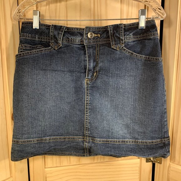 St Johns Bay Stretch Denim Jean Skort 